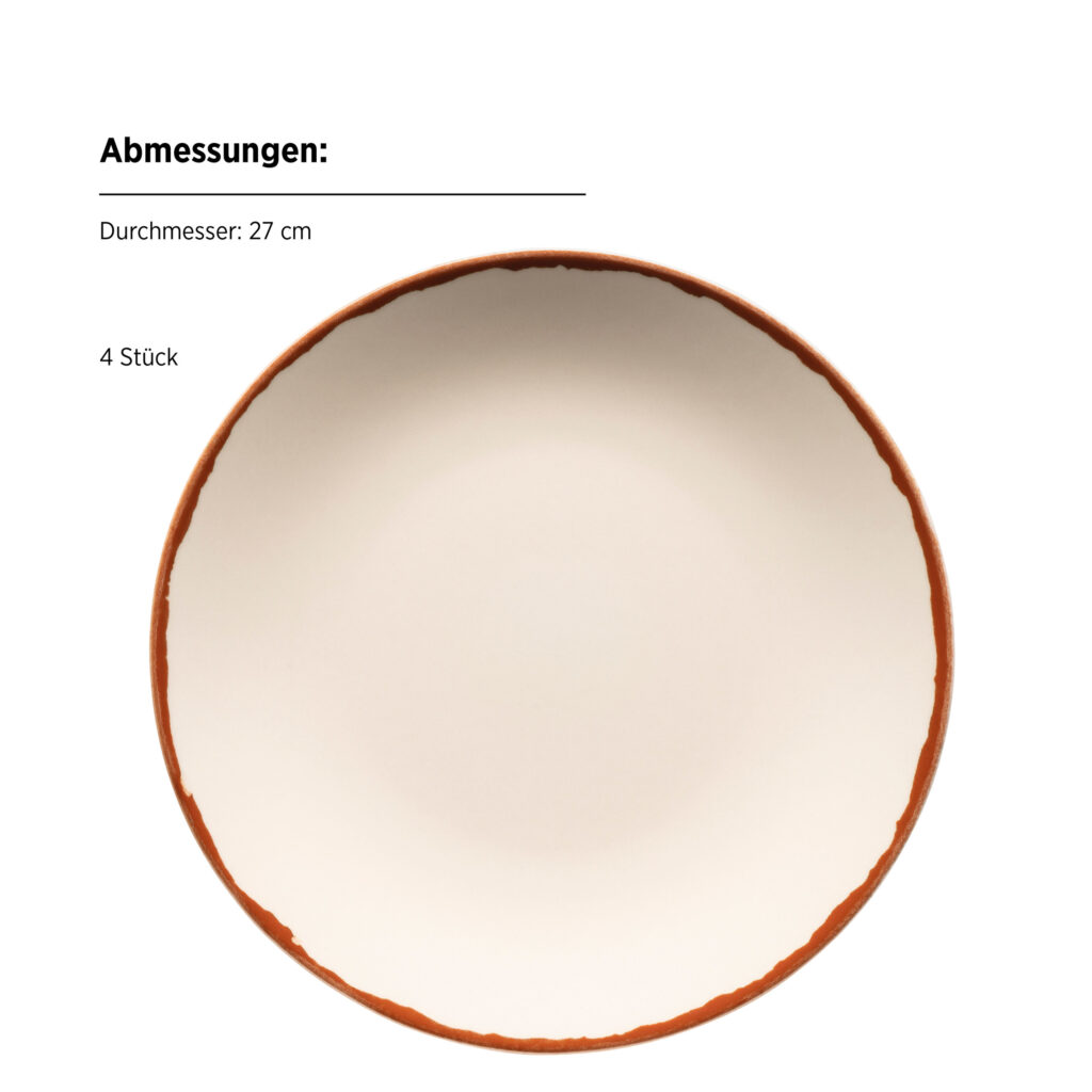 Mäser ELENI Teller flach 27 cm, 4er-Set