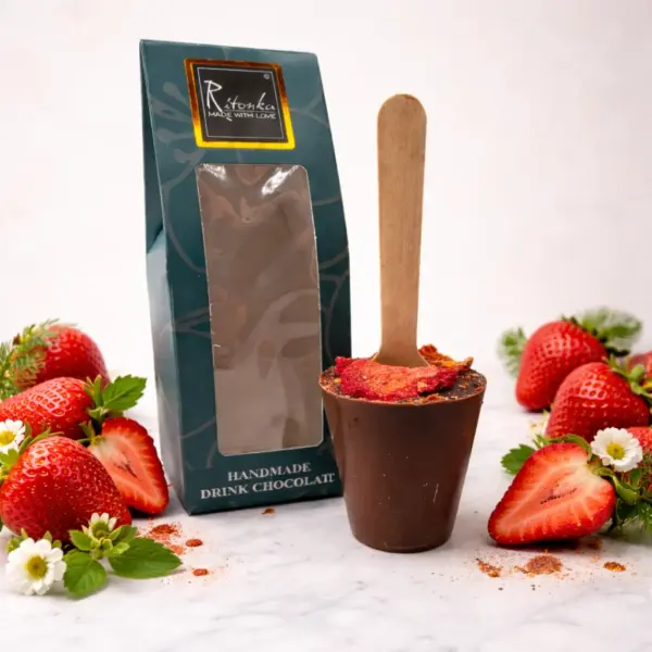Milch Trinkschoko Stick - Erdbeeren | 60g
