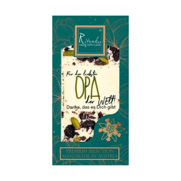 PREMIUM weiße Schokolade - Bester Opa 95g