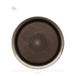Mäser NIARA Dessertteller 21,5 cm, 4er-Set, SCHWARZ/GRAU