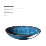 Mäser TINKA Teller tief 22 cm, 4er-Set, CLASSIC BLUE