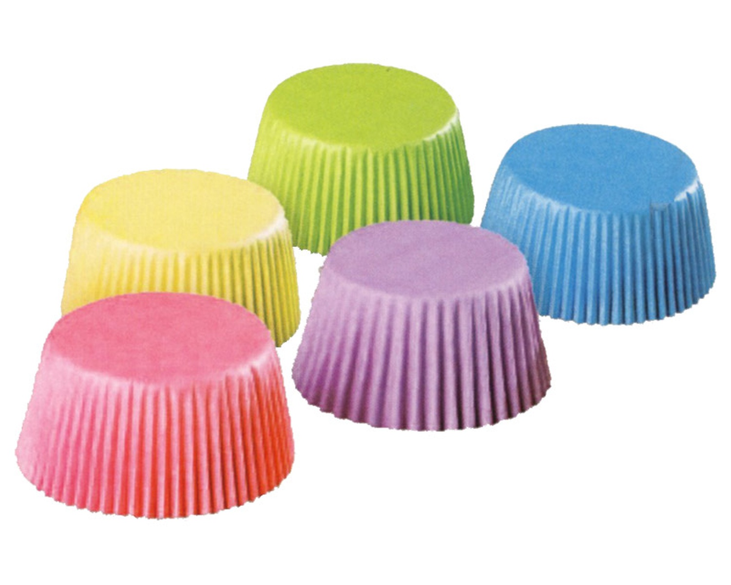 65551 Gebäckkapseln Muffin-Kapseln bunt sortiert O 50 x 30 mm, 100 Stk. – Bild 1