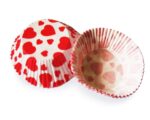 Muffinkapseln Gebäckkapseln rote Herzen O 50 x 30 mm, 40 Stk.