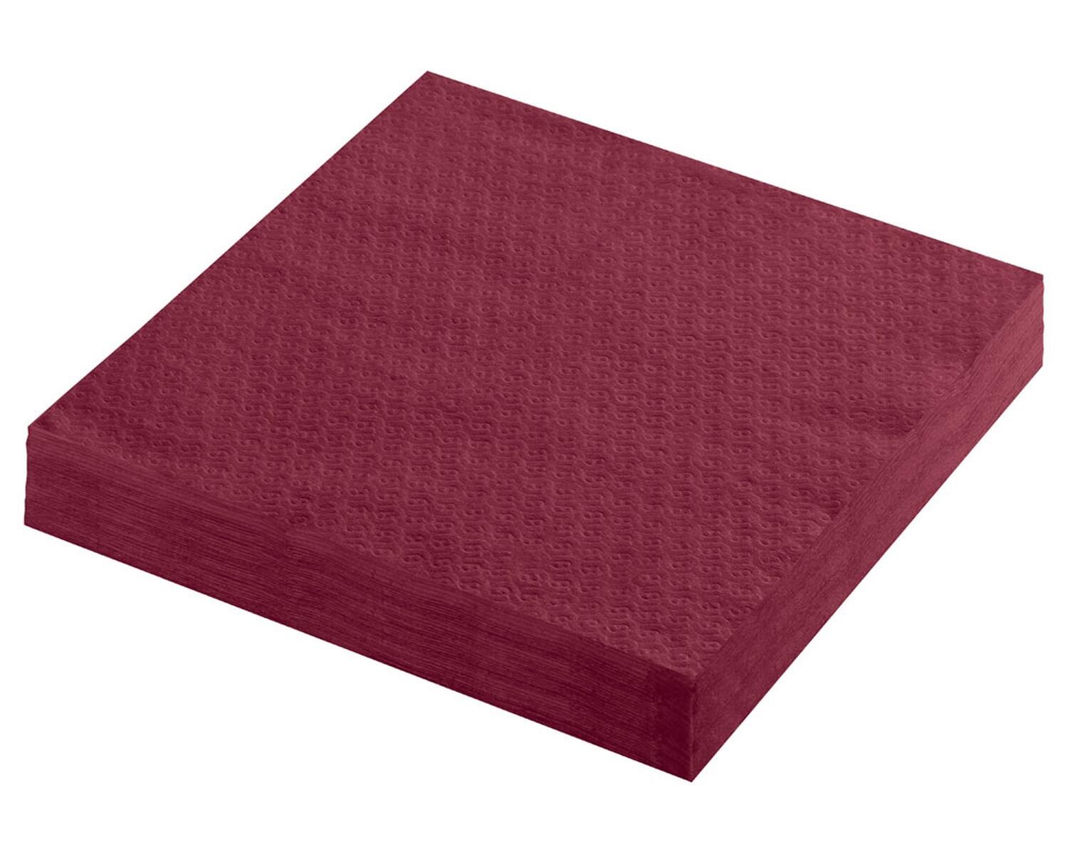 70508 Servietten Prägeservietten 1-lagig, 33 x 33 cm, bordeaux, 100 Stk. – Bild 1