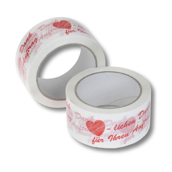 Klebeband Packband mit Aufdruck 'Herzlichen Dank für Ihren Auftrag' 50mm/66m