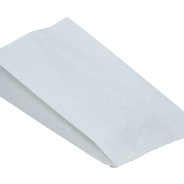 Papierbeutel fettdicht weiß ohne Druck, 15+8 x 30 cm, 100 Stk.