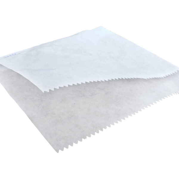 Hamburger Beutel weiss 16 x 16 cm, oben und 1x seitlich offen, 500 Stk.