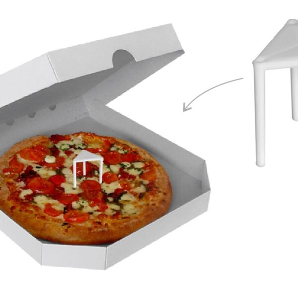 Abstandshalter aus Kunststoff für Pizzakartons 3 cm, 100 Stk.