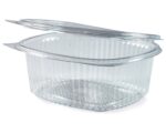 Feinkostbecher oval klar mit Deckel 2000 ml (PET), 50 Stk.