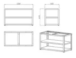 Myoutdoorkitchen Nordic Line - Grundmodul 120 cm (2 Module) - Schwarz – Bild 4