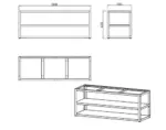Myoutdoorkitchen Nordic Line - Grundmodul 180 cm (3 Module) - Schwarz – Bild 3