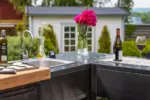 Myoutdoorkitchen Nordic Line - Eckmodul und Arbeitstisch 60 cm (Schwarz) – Bild 5