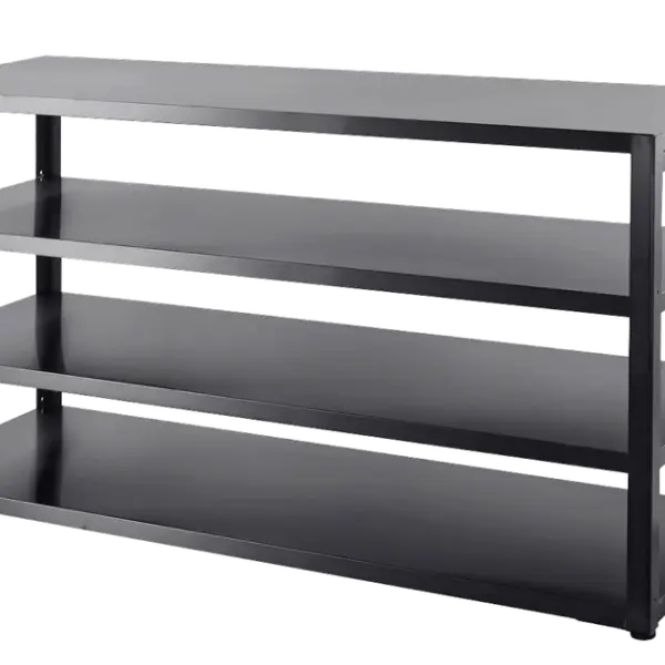 Myoutdoorkitchen Nordic Line - Arbeitstisch mit Regalfläche 180 cm (Schwarz)