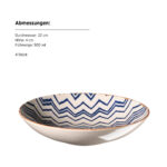 Mäser MALENA Teller tief 22 cm, 4er-Set, CLASSIC BLUE