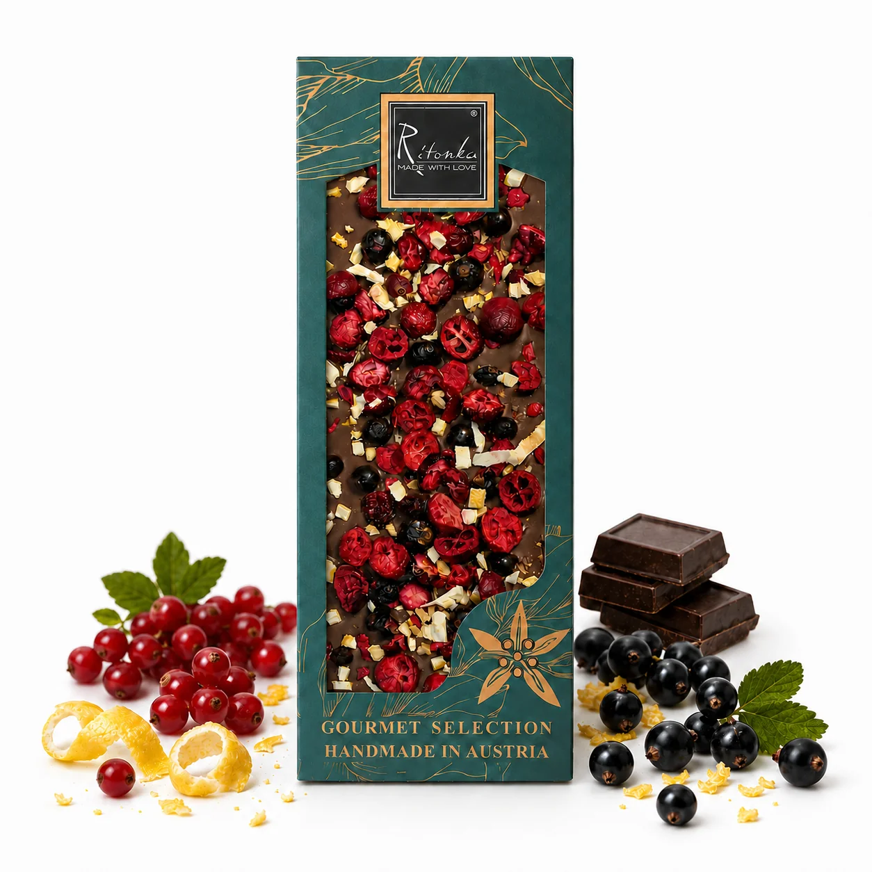 8130478-1778396808749-mr1rz7zqjwq GOURMET Milchschokolade - Preiselbeere, Johannisbeere, Zitrone 130g – Bild 1