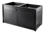 Myoutdoorkitchen Nordic Line - Grundmodul mit Tür 120 cm (2 Module) - Schwarz – Bild 2