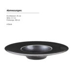 Mäser ANGRY Gourmetteller 25 cm SCHWARZ, 4er Set