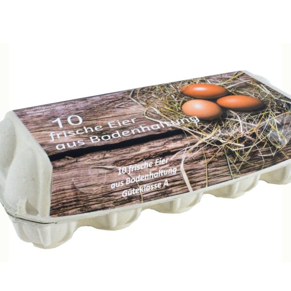 Eierverpackungen für 10 Eier Bodenhaltung, weiß, 154 Stk., geeignet für S, M, L