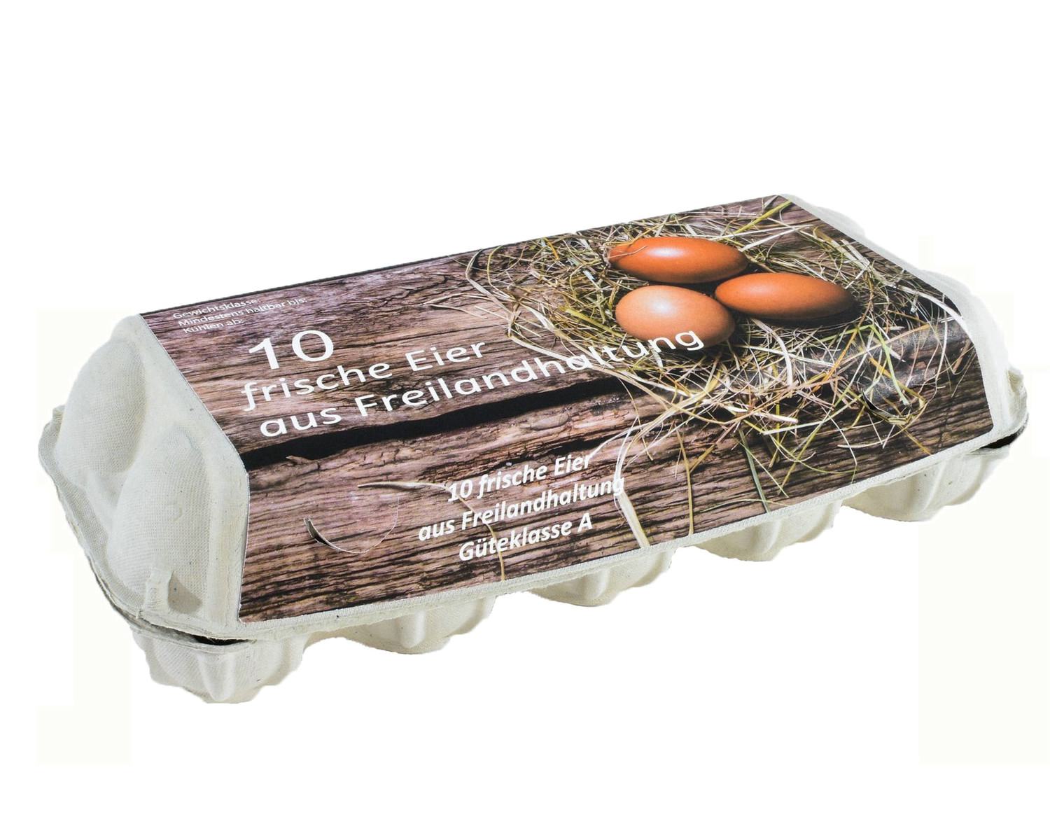 AG-421_01_01 Eierverpackungen für 10 Eier Freilandhaltung, weiß, 154 Stk., für S, M, L – Bild 1