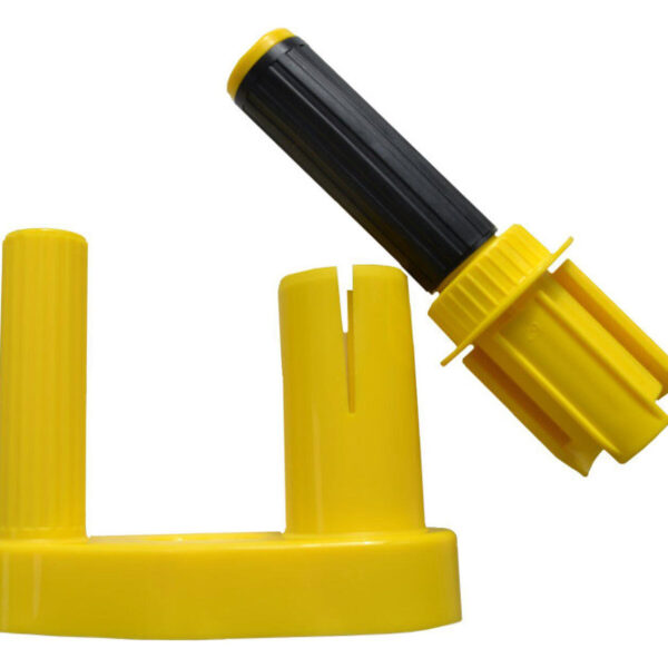 Abroller-Griffset für Handwickelfolie Stretchfolie, Kunststoff gelb/grün