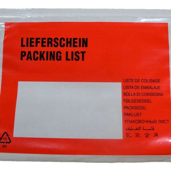 Dokumententaschen Begleitscheintaschen *Lieferschein* C5 235x175mm, 1000 Stk.