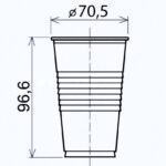 Trinkbecher transparent klar 0,2 l, 200 ml, PP, O 70 mm, 100 Stk. – Bild 2