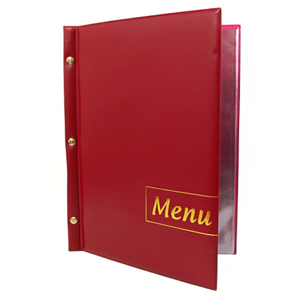 Speisekarte (PVC) "Menu" weinrot, 8 Seiten, A5, 1 Stk.