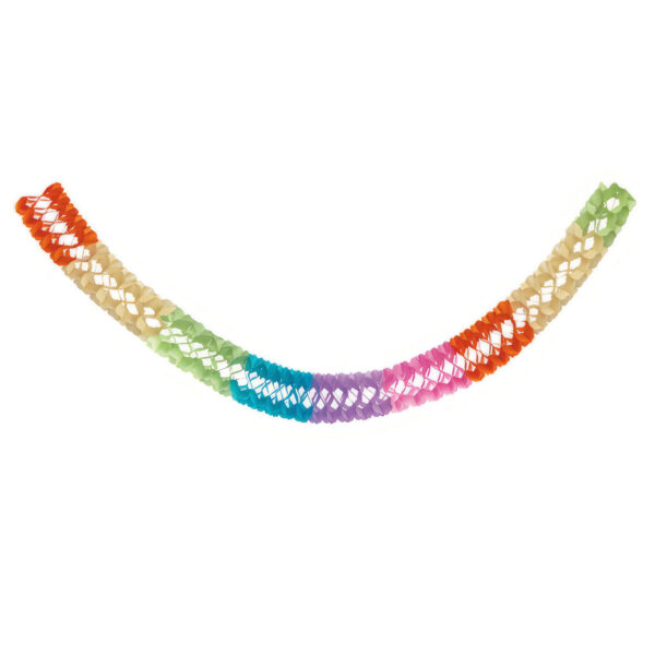 Girlande "Farbenspiel" aus Papier, schwer entflammbar, O17cm, 10m, 1 Stk.
