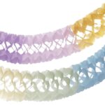 Girlande "Pastellfarben" aus Papier, schwer entflammbar, O17cm, 3.6m, 1 Stk. – Bild 2