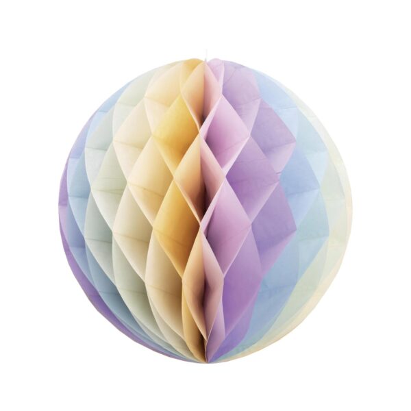 Wabenball "Pastellfarben" aus Papier, schwer entflammbar, O32cm, 1 Stk.