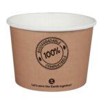 Suppenbecher ToGo Verpackung aus Karton 450ml O11.5cm bis 100°C, 25 Stk.