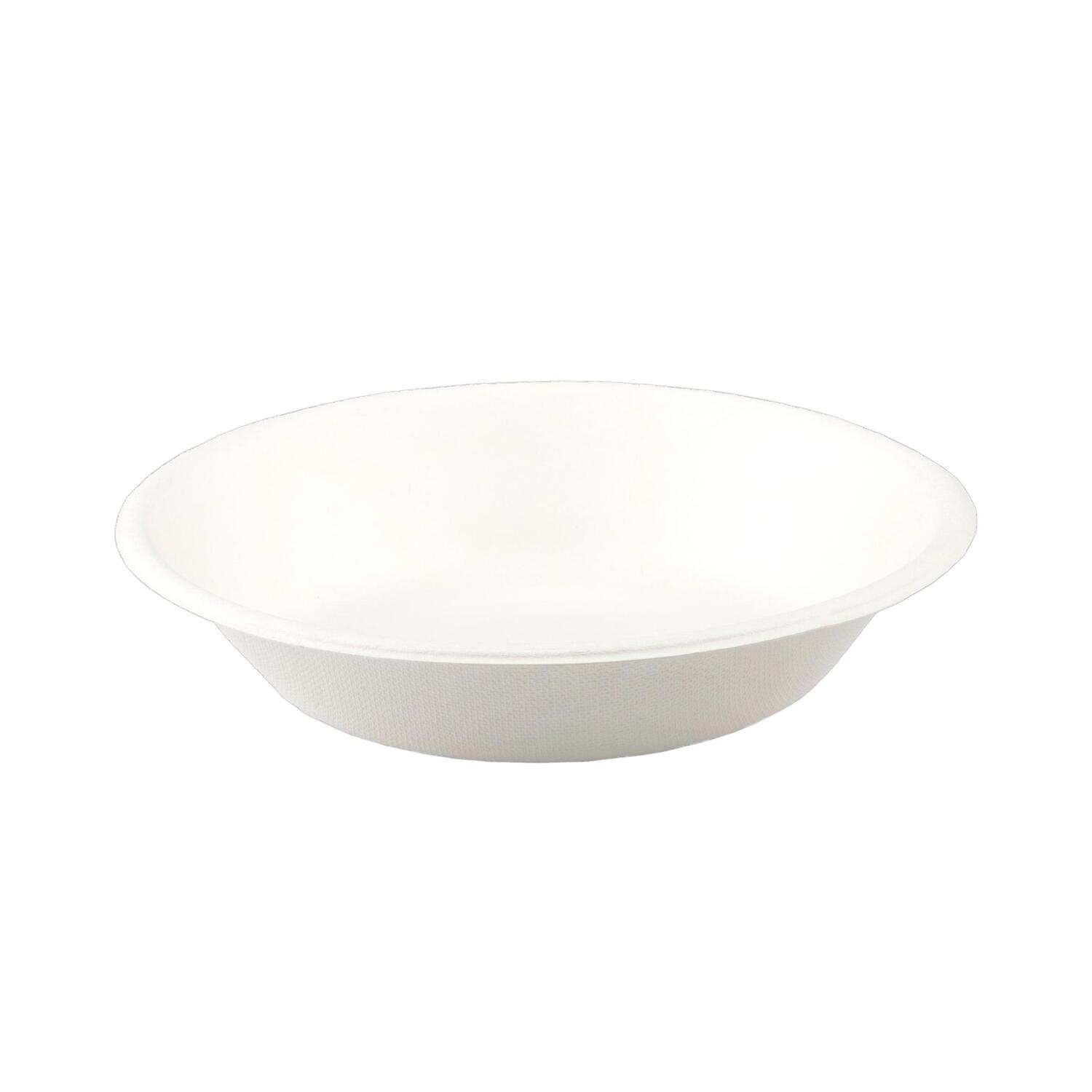 DS-25279NA Schalen aus Bagasse, 800ml, naturweiß, rund O17cm, 50Stk. – Bild 1