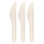 Messer aus Bagasse, naturweiß, 16cm, 100Stk.