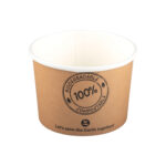 Suppenbecher ToGo aus Karton, 250ml, O9cm bis 100°C, 25 Stk.