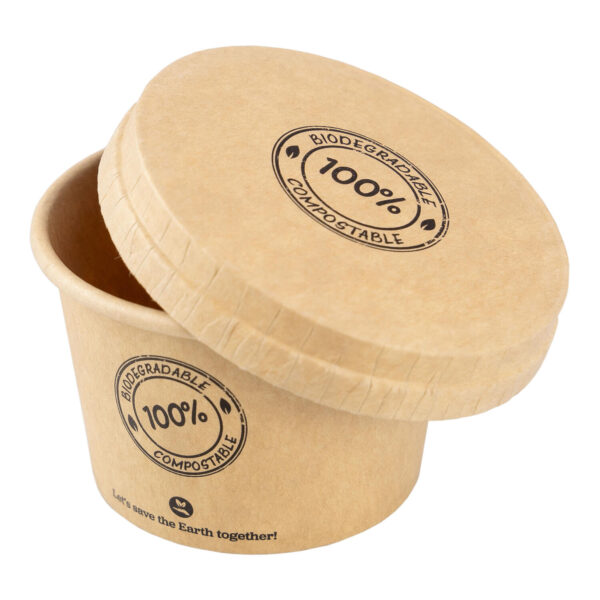 Dressingbecher mit Deckel aus Karton 30ml, O44mm 50 Stk.