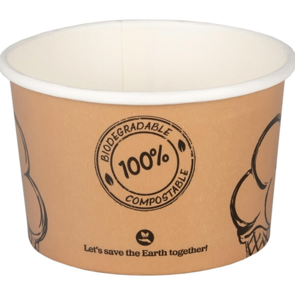 Eisbecher aus Karton, Pappbecher, FSC-zertifiziert, 120 ml, O 7,3 cm, 50 Stk.