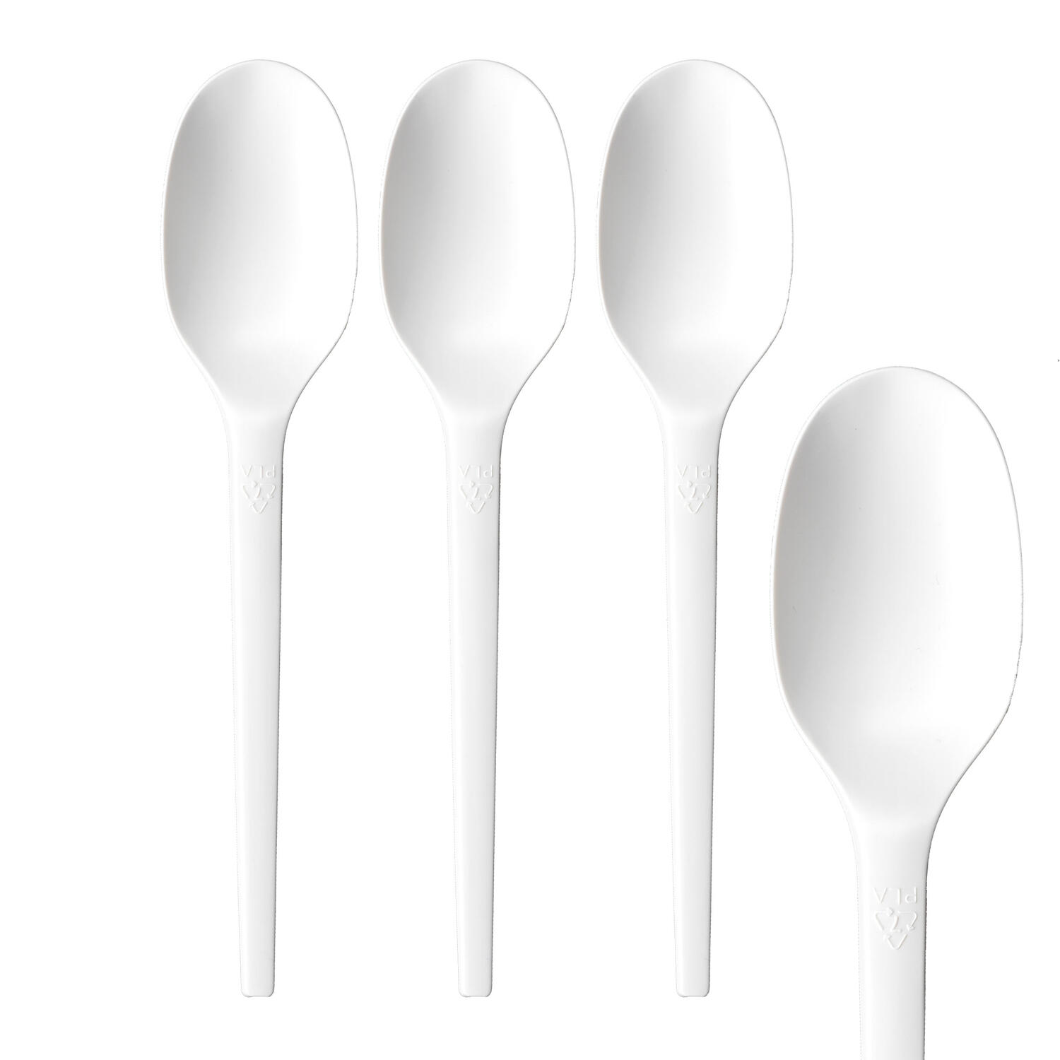 DS-35006 Löffel aus CPLA, wiederverwendbar, weiß, 16.5cm, 50 Stk. – Bild 1