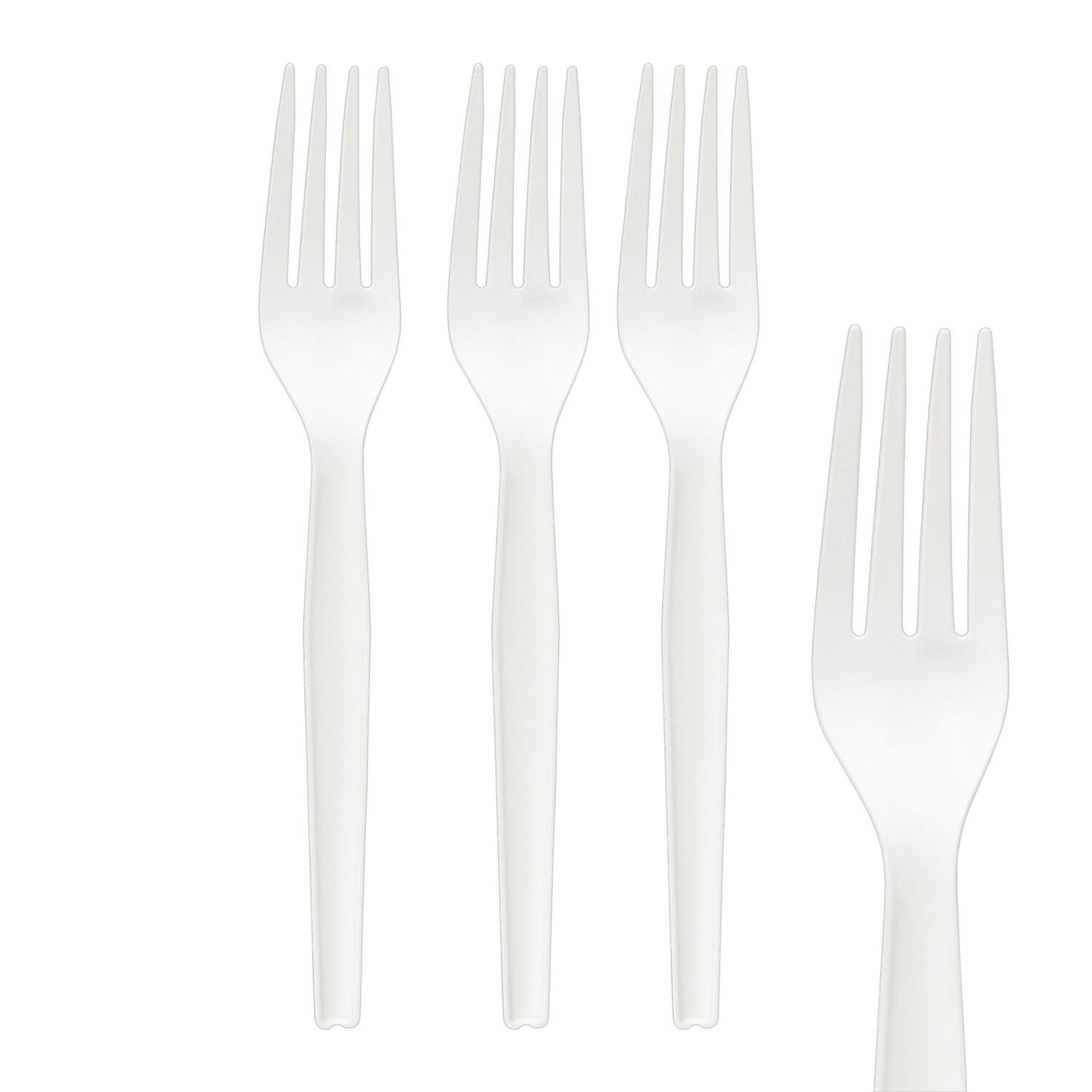 DS-35009 Gabeln "Prestige" aus CPLA, weiß, 18.1cm, 50 Stk. – Bild 1