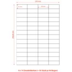 Etiketten Labels selbstklebend weiß 52.5 x 21.2mm auf DIN A4, 5600 Stk. – Bild 2