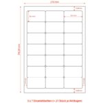 Etiketten Labels selbstklebend weiß 63.5 x 38.1mm auf DIN A4, 2100 Stk. – Bild 2