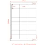 Etiketten Labels selbstklebend weiß 64.6 x 33.8mm auf DIN A4, 2400 Stk. – Bild 2