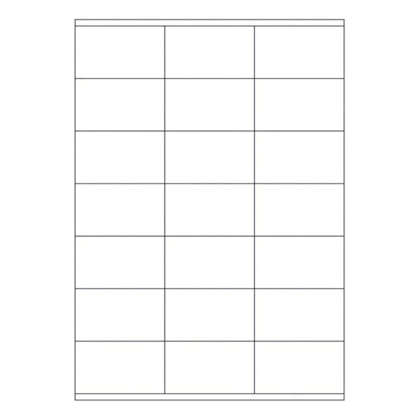 Etiketten Labels selbstklebend weiß 70 x 41mm auf DIN A4, 2100 Stk.