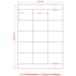 Etiketten Labels selbstklebend weiß 70 x 50.8mm auf DIN A4, 1500 Stk. – Bild 2