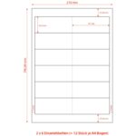 Etiketten Labels selbstklebend weiß 97 x 42.3mm auf DIN A4, 1200 Stk. – Bild 2