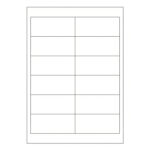 Etiketten Labels selbstklebend weiß 97 x 42.3mm auf DIN A4, 1200 Stk.