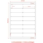 Etiketten Labels selbstklebend weiß 99.1 x 33.9mm auf DIN A4, 1600 Stk. – Bild 2