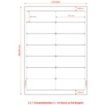 Etiketten Labels selbstklebend weiß 99.1 x 38.1mm auf DIN A4, 1400 Stk. – Bild 2