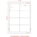 Etiketten Labels selbstklebend weiß 99.1 x 67.7mm auf DIN A4, 800 Stk. – Bild 2