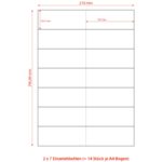 Etiketten Labels selbstklebend weiß 105 x 42.3mm auf DIN A4, 1400 Stk. – Bild 2