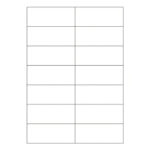 Etiketten Labels selbstklebend weiß 105 x 42.3mm auf DIN A4, 1400 Stk.